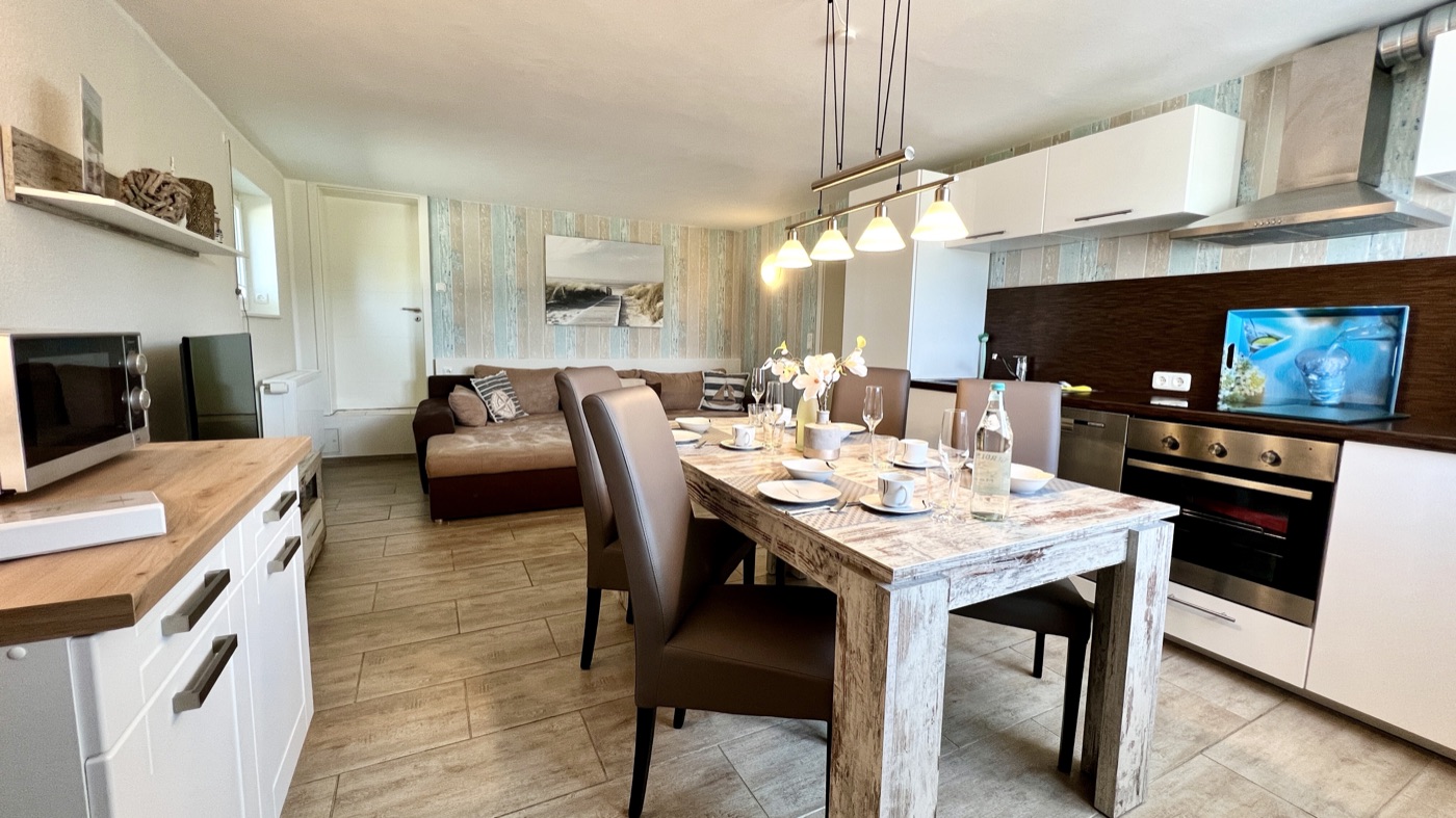 Wohnbereich Ferienwohnung MeerPlatz Dahme privater Eingang